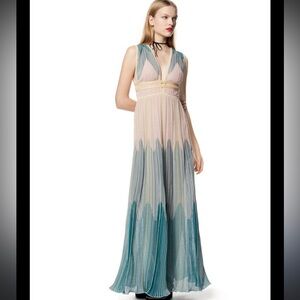 M Missoni Pastel Maxi Dress with Blue and Pink